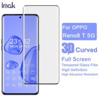 imak 3D Curved Tempered Glass For Oppo Reno 8T Reno8 T Reno 8 T 5G Screen Guard Protective oleophobic Full Glue Explosion Proof