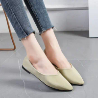 2022 New Fashion Temperament Solid Color Plus Size Women's Shoes Casual Soft Flat Shoes Solid Color Boat Shoes Shoes for Women