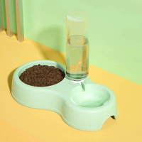 ACCURACY Hot cat bowl Dog bowl automatic drinking and feeding one double bowl cat food bowl drinking