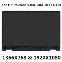Original 14.0" FHD LCD Display Touch Screen Assembly For HP Pavilion x360 14M-DH0003DX 14-DH0008CA For HP Pavilion 14-dh