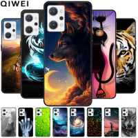 For OPPO Reno9 A 5G Case Shockproof Silicone Soft Phone Cover For OPPO Reno 7A 9A Shell TPU Coque on for Reno7 A 9 A Wolf Lions