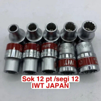 Mata sok 12PT 1/2\ IWT JAPAN mata kunci sock socket 8 10 12 14 15 16 17 18 19 mm shock 12 pt"
