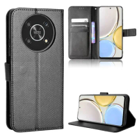 For Huawei Honor X9 4G 5G Case Luxury Flip Diamond Pattern Skin PU Leather Wallet Stand Case For Huawei HonorX9 X 9 Phone Bag