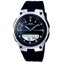 CASIO 都會時尚雙顯腕錶(AW-80-1A)-黑/40mm / 考試錶