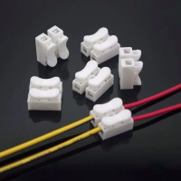 แบรนด์ Quick Connection Terminal 2 Position LED Lamp Wire Connector CH-2 Pair Connector Push Type Te