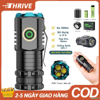 aeouer12 Đèn pin LED mini siêu sáng S450 có thể sạc lại Đèn pin từ tính mini cầm tay có kẹp