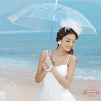 透明雨傘加粗小清新白網紅女糖果色舞蹈傘手繪婚慶廣告傘一件代發