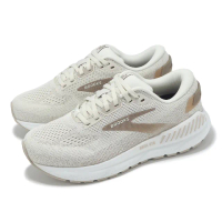 【BROOKS】慢跑鞋 Ariel GTS 24 2E 女鞋 超寬楦 米白 棕 瞪羚系列 支撐 緩衝 運動鞋(1204142E135)