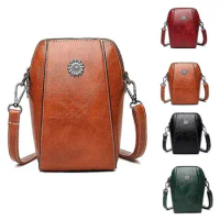Vertical Cellphone Bag Mini Shoulder Bags Waterproof Crossbody Bags Solid Color Handbag Shopper Bags Purse