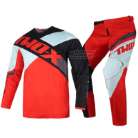 Motocross Racing Jersey Pants MX BMX Dirt Kits Bike Street Moto Suit Offroad Mens Motocross Jersey Pants Suit Moto Equipment