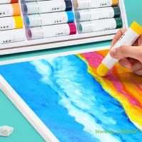 Tempera Paint Sticks Multi Color Solid Gouache Paint for Kids Super Quick Drying Work on Paper Wood Glass Ceramic Canvas