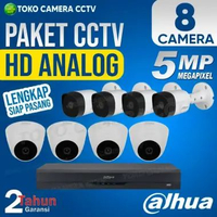 PAKET CCTV ANALOG DAHUA 5MP 8 CHANNEL 8 KAMERA TANPA HARDDISK INFRARED