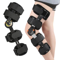Hinged ROM Knee Brace Post Op Knee Suppor for Recovery Stabilization ACL MCL and PCL Injury Adjustable Splint Stabilizer Wrap