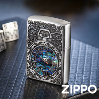 【Zippo】經典仿古銀懷錶-加厚版防風打火機(美國防風打火機)