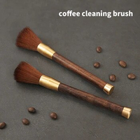 Coffee Grinder Cleaning Brush With Wooden Long Handle Coffee Machine Brush Cleaner Tool For Barista Home Kitchen Coffeeware