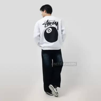 STUSSY 8 BALL ASH HEATHER CREWNECK S
