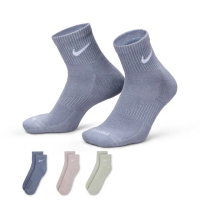 【NIKE 耐吉】襪子 過踝襪 短襪 運動襪 3雙組 U NK EVRY PLS CSH ANK 3PR 132 藍粉綠 SX6890-933