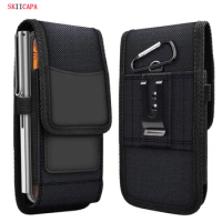 For Poco F5 Pro Leather Oxford cloth Card waist Bag Phone Case for Xiaomi POCO F4 F3 F2 Belt Clip Holster hanging waist Case