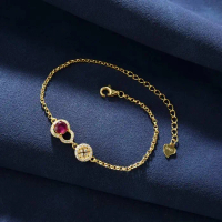 perhiasanperhiasan Gelang Berlian Batu Ruby 2 Asli Good Quality