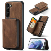 Detachable 2 In 1 Zipper Wallet Case For Samsung Galaxy S23 S22 Ultra S21 S20 FE Note 20+ 10 9 8 Plus Card Solt PU Leather Cover