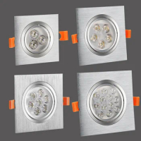 Led Downlights Square Recessed Spot Lamps 3W 5W 7w Dimmable Down lights 110V 220V Home Lighting Aluminum Driver Included