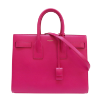 SAINT LAURENT YSL 聖羅蘭【再降價】桃紅色 牛皮 Sac De Jour 兩用包 【二手名牌BRAND OFF】