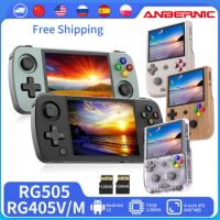 ANBERNIC RG405V RG405M RG505 Handheld Game Console 4 inch IPS Touch Screen Unisoc Tiger T618 Android 12 WIFI Video Retro Player