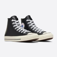 【CONVERSE】休閒鞋 男鞋 女鞋 帆布鞋 高筒 皮革 CHUCK 70 HI 黑 A07200C