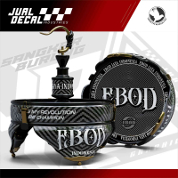 Stiker Decal Sangkar Lovebird motif Kevlar EBOD DELUXE BLACK CARBON - untuk Tebok Pleci Helopet Love