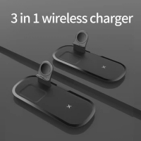 15W 3 in 1 Fast Wireless Charger for iPhone 12 12pro 12pro MAX for Apple Watch 5 4 3 2 Airpods Fast Charge For Samsung S10 S20