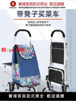 【售後無憂】買菜小拉車家用折疊便攜老人帶椅購物拉桿車可推可坐購物車手拉車