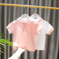Pakaian Musim Panas Lengan Pendek Budak Perempuan Baru T T-Shirt Bayi Pakaian Kanak-kanak Musim Panas POLO Baju T Baju Kemeja Bawah Bayi