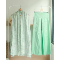 ONE SET OUTER TANPA LENGAN SETELAN ATASAN OUTER BATIK DAN BAWAHAN KULOT HIGHWAIST ONESET KONDANGAN O