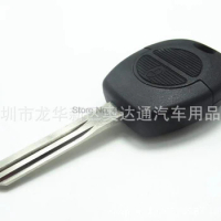 by DHL 200pcs 2 Button Remote Car Key Shell Case Uncut Blade for Nissan Primera Micra Terrano Almera X Trail Flip Fob Car Key