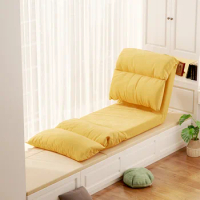 Single Sofa Tatami Reclining and Sleeping Lazy Sofa Bed Foldable Bed Backrest Reclining Chair Removable and Washable