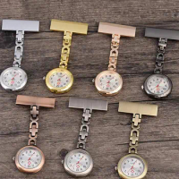 Waterproof  Nurse Pocket Watch Men Women Fashion Round Dial Clip On Brooch Pendant Hanging Quartz Fob Nurse Watch Clock