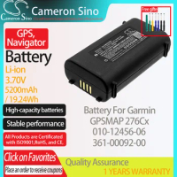 CameronSino Battery for Garmin GPSMAP 276Cx fits Garmin 010-12456-06 361-00092-00 GPS, Navigator battery 5200mAh 3.70V Li-ion