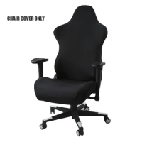 Racing Game Chair Slipcovers Stretchy Covers for Ergonomic Office Computer Black