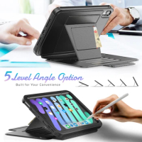 Tablet cases Flip Magnetic Leather Shockproof cover with rechargeable Pen slot Kickstand case for Apple Ipad mini 6 (2021) mini6