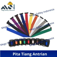 Kepala Pita Pembatas Tiang Antrian Kepala Pita Roll Queue Line Pita 3M - Hitam terbaru!!!!!!!!
