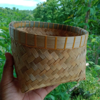 Wakul nasi anyaman bambu diameter 20 cm Tinggi 13 cm Tumbu anyaman bambu Tempat nasi jadul Bakul nas