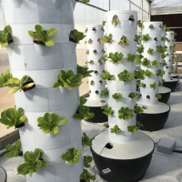 Hot Sale Hydroponic System Vertical Garden Tower Greenhouse Hydroponics Grow Kit Round Type Aeroponic Systems Tower