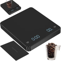 Coffee Scale with Timer High-Precision Espresso Tray Scale 250mah Rechargeable Drip Espresso Scale Portable Kitchen Scale with