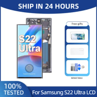 6.67" OLED For Samsung S22 Ultra 5G LCD Display Digital Touch Screen For Samsung Galaxy S22 Ultra 5G LCD G908 NO Burn Shadow