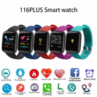 2023 Smartwatch Men 116plu Blood Pressure Waterproof Smart Watch Women Heart Rate Monitor Fitness Tracker Sport For Android Ios
