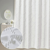 Polyester shower curtain waterproof bathroom curtain geometric bathing cover for home bathroom