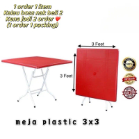 Meja Plastik Lipat 3''x3'' atau 2βx3β MERAH/putih/biru / Meja Penjual Makanan Jalanan / Meja Lipat P