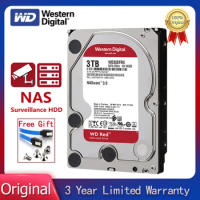 Western Digital WD 3TB Red NAS Hard Disk Drive 3.5" 3TB Internal Hard Drive 5400RPM SATA 6Gb/s 64MB Cache For Desktop