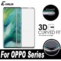 3D Curved Full Cover Tempered Glass Screen Protector For OPPO Reno5 Reno7 Reno3 Z SE Find X3 X2 X5 Neo Lite Reno6 Pro Plus Film