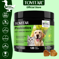 Tovitar Probiotic Soft Chews for Dogs & Cats – 120 chews | Digestive & Immune Support | Veterinarian